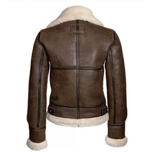 SMART SHINE ENTERPRISES - Abrigo de Invierno para Mujer, de Cuero Genuino de Alta Calidad, Suave, Cómodo, Clásico, Elegante, Transpirable - Product Image 3