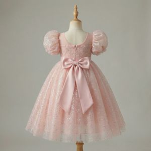 Robe de princesse de haute qualité pour enfants, robe de fête d'anniversaire à sequins et manches bouffantes en tulle pour enfant de 1 à 12 ans - Product Image 2