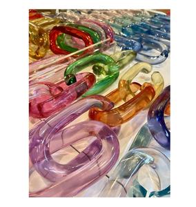 Chaîne en résine grande taille, maillons colorés pour décoration murale, séparateur de pièce DIY et accessoires de rideaux - Product Image 5