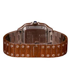 Montre en quartz Moissanite Diamant Carrée Unisexe Clarté VVS Entièrement Sertie Cadran Romain Bracelet en Acier Inoxydable Alliage Hip-Hop Sportive Quotidienne - Product Image 2