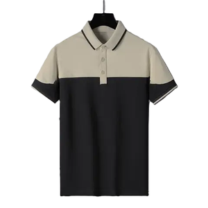 Chemise décontractée pour homme 100 % coton, unie, à manches courtes, tissée, respirante, boutonnée sur le devant, coupe classique - Product Image 1