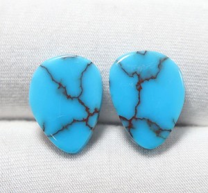 Turquesa Natural Sleeping Beauty Arizona de 2 mm, Par a Juego, Corte Elegante, Gema Suelta en Cabujón para Joyería - Product Image 4