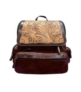 Bolso de mano para mujer de cuero genuino hecho a mano con grabado en relieve, compartimento principal espacioso para compras, trabajo y viajes. - Product Image 6