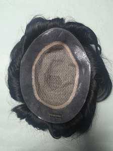 Miraj 8x6 für Lace Indian Hair Echthaar-Toupet Body Wave Deep Wave Remy Haarverlängerung Naturschwarz - Product Image 2