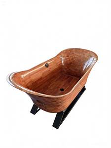 Hot Sale 100% Original New Design Powder Coat Iron Support Base Modern Classic Indoors Outdoors Single Wooden Parquetted Bathtub - Product Image 4