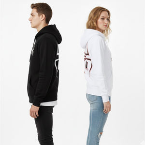 เสื้อฮู้ดดี้โอเวอร์ไซส์ลายกราฟิกแมงมุมแบบกำหนดเอง ผ้าฟลีซคอตตอน 100% สตรีทแวร์พรีเมียม เสื้อซิปแบบสวมใส่ได้ทั้งชายและหญิง ดีไซน์สำหรับคู่รัก - Product Image 5