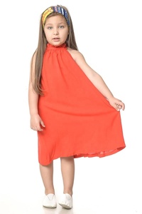 Alluring Party Wear Mum & Me Matching Red Sleeveless Loose & light Weight Long Maxi Dress Set Crafted With Soft Cotton Fabric - Product Image 2