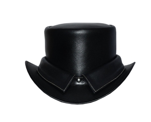 Chapeau de cowboy en cuir véritable de qualité supérieure, style western, pour ranch, rodéo, équitation, extérieur, mode, à large bord, fait main - Product Image 1