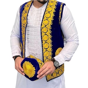 Precio al por mayor OEM: Trajes afeganes de algodón transpirable para hombre, diseño de Salwar Kameez pakistaní con bordado en el escote. - Product Image 1