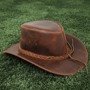 Sombrero Vaquero de Cuero Genuino de Primera Calidad para Hombre y Mujer, Sombrero de Diseño de Películas del Oeste para Moda al Aire Libre - Product Image 5