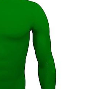 T-shirt personnalisé pour homme à manches longues, vert uni, tricoté, col rond, coupe oversize, sportif, séchage rapide, écologique, respirant - Product Image 4