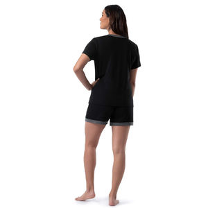 Nouveauté 2026 – Nuisettes d'été tendance pour femme, 100 % polyester, légères, respirantes, séchage rapide, douces, à manches courtes, tricotées sur le devant - Product Image 2