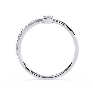 Bague de fiançailles en diamant taille poire pour femme, or blanc, classique, diamant naturel certifié GIA, bijoux - Product Image 4