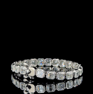 Pulsera de Diamantes Cultivados en Laboratorio con Corte Esmeralda Personalizada – Joyería Fina de Diamantes de Lujo en Oro para Uso Diario - Product Image 3