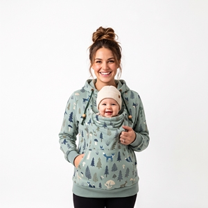 Sudadera con capucha personalizada para mujer, suave, de manga larga, para invierno, con bolsillo frontal, ecológica, de poliéster y algodón estampado de 400-500 GSM - Product Image 5