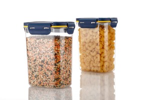 Zenara Contenant de Rangement Alimentaire Transparent Réutilisable en Plastique Moulé par Injection, Hermétique et Compatible Lave-Vaisselle pour Aliments Secs - Product Image 3