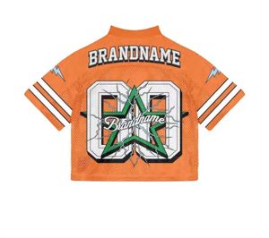 Venta al por Mayor de Camisetas Cortas de Fútbol Americano Unisex con Diseños Personalizados, Camisetas Retro de Malla, Camisetas Boxyfit con Sublimación Completa - Product Image 4