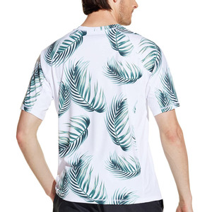 Camiseta de Manga Larga para Hombre, Protección UV, Transpirable, Secado Rápido, Diseño de Hojas, Ecológica, para Natación, Surf, Entrenamiento - Product Image 4