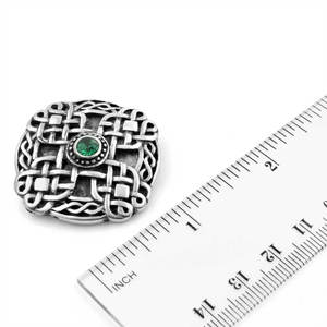 Broches Escoceses con Intrincados Nudos y Centro de Esmeralda Verde Vibrante, Broche Tradicional Irlandés 2026 - Product Image 2