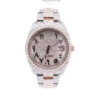 Montre en diamant Moissanite, montre de luxe Hip Hop, qualité d'exportation, approvisionnement en gros