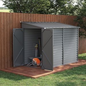 Casetta porta attrezzi in PVC per giardino e patio, ideale per auto e aree esterne - Product Image 1