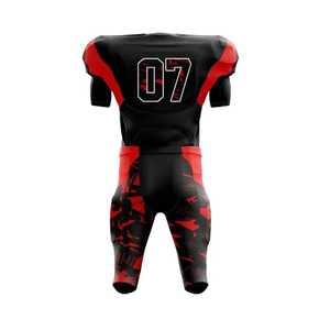 Uniforme de Fútbol Americano Personalizado para Hombre, Diseño de Corazón Azul y Rosa, Sublimado, Transpirable, Ajustado, Conjunto de Camiseta de Manga Corta y Pantalones - Product Image 5