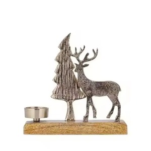 Portavelas de Metal de Primera Calidad para Decoración Navideña, Centros de Mesa Festivos, Decoración de Comedor Navideño y Estilo Elegante para el Hogar - Product Image 6