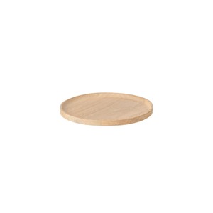 จานเสิร์ฟไม้ทรงกลม ดีไซน์มินิมอล สีพื้น จานและถ้วย - Product Image 1