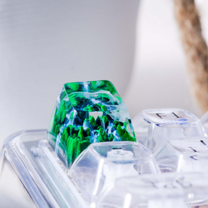 Keycaps Mystiques Anime, Keycaps Artisanaux Personnalisés, Keycaps Anime Mignons, Keycaps Verts, Ensemble de Keycaps, Keycaps en Résine - Product Image 2