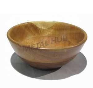 Juego de Tazones para Ensalada de Madera de Mango, Tazón de Madera para Servir, Vajilla para Cocina y Comedor, para Ensaladas, Frutas, Bocadillos, Uso Doméstico - Product Image 2