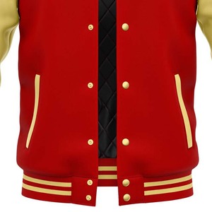 Custom Classic <b>Top</b> Quality Varsity Jackets Plain Fashion Design Baseball Jackets Wool Body College Baseball Jacket For Men - Product Image 6