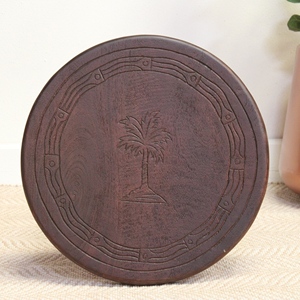 Wooden <b>Coffee</b> <b>Table</b> | <b>Rustic</b> Hand Carved <b>Coffee</b> <b>Table</b> | Pineapple Shaped Contemporary Living Room Solid Wood Indian Oak - Product Image 5