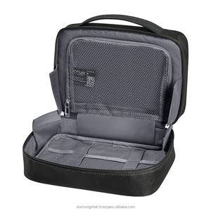 Sac à cosmétiques en cuir personnalisé en usine, imperméable, de voyage, avec fermeture éclair, grande capacité, durable, tendance, pour le maquillage - Product Image 3