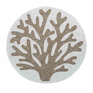 Latest Design Modern Handmade Round Glass Beaded Round <b>Table</b> Mat Glass Beaded Place Mat for Wedding Party Home Accent - Product Image 3