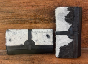 Nuevas carteras de cuero de vaca genuino hechas a mano Real para mujer, cartera delgada, triple, superventas, carteras de mano occidentales de cuero - Product Image 2