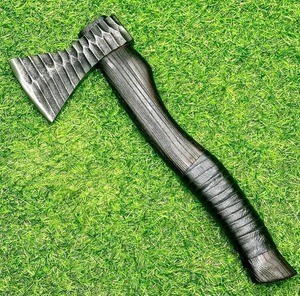 Hacha de Acero Forjada a Mano con Mango de Madera, Hacha de Supervivencia, Herramienta para Exteriores - Product Image 2