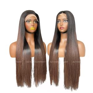 Pelucas de Cabello Humano de Primera Calidad con Frente de Encaje, Densidad 180-250%, Sin Pegamento, Cabello Virgen Vietnamita, Tamaño Personalizable - Product Image 1