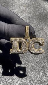 Pendentif personnalisé en moissanite avec nom en lettres, en argent 925, bijoux hip-hop, breloques initiales pour cadeaux - Product Image 6