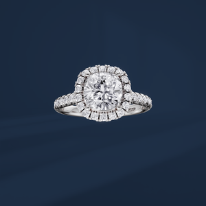 Anillo de compromiso de platino PT950 con diamante redondo brillante para mujer, estilo clásico, ideal para regalo de aniversario - Product Image 2
