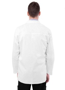 Blouse de laboratoire pour femmes, tissu extensible, coupe classique, uniforme médical professionnel pour le personnel de santé. - Product Image 6