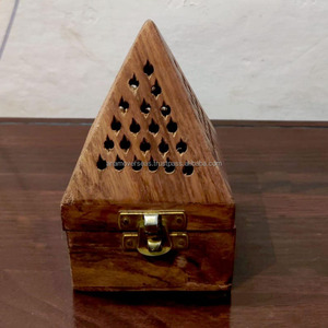 Quemador de Incienso de Madera Natural con Soporte para Varillas |   Uso Espiritual y de Yoga - Product Image 2