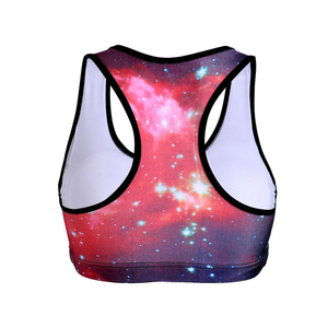 Customize Sublimation Printing Yoga Wear Sports Bra For Women Athletic Exercise Wear Racer <b>Back</b> Removable <b>Pads</b> Fitness Bras - Product Image 6