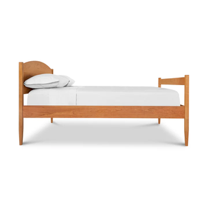 Wholesale Mid-Century Modern Solid Wood <b>Bed</b> | Arched Slab Headboard Round Tapered Leg <b>Bed</b> - Product Image 6