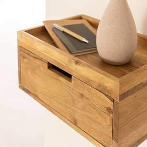 Étagère murale carrée Vandana Optima Solace en bois d'acacia - Product Image 3