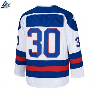 Jersey de Hockey sobre Hielo 2026 de la Mejor Calidad, Color Blanco, Bordado, Deportivo, de Manga Larga para Adultos, 100% Poliéster - Product Image 3