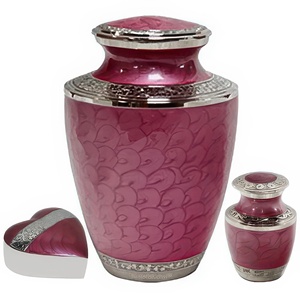Designer adult cremation <b>urn</b> for ashes <b>large</b> capacity memorial container polished surface secure closure lasting tribute - Product Image 4