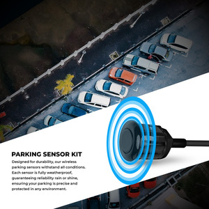 Capteurs de stationnement Roadpower Diamond 4 pièces avec affichage LED, portée de détection 0,3-1,5 m, DC 10V/14,7V, et alertes sonores de sécurité - Product Image 2