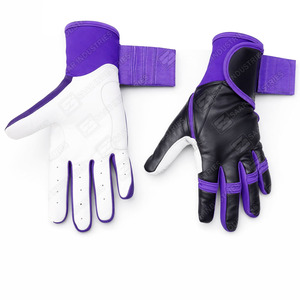 Nuevo diseño, combinación de colores púrpura, negro y blanco, guantes de entrenamiento de bateo de béisbol, precio al por mayor, guantes de bateo cómodos - Product Image 4