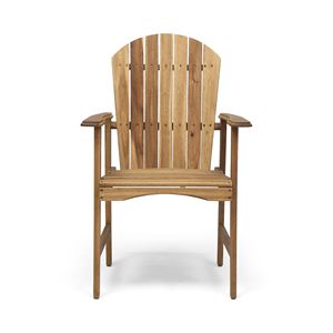 Set di 2 Sedie da Pranzo Adirondack in Legno di Acacia Resistenti alle Intemperie per Esterni, Finitura Naturale, Arredamento da Giardino - Product Image 6