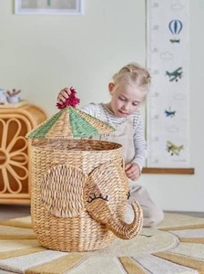 Eco-friendly <b>Animal</b> <b>Basket</b> for Children's Toy Storage Woven Natural Water Hyacinh Storage <b>Basket</b> <b>Laundry</b> <b>Basket</b> - Product Image 5